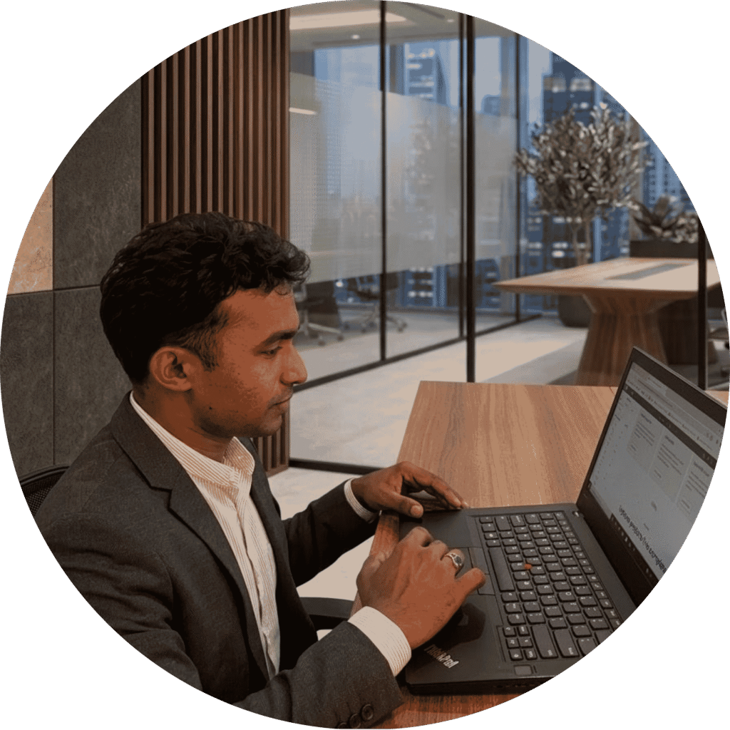 Shaheerali - Freelance Digital Marketer in Malappuram Kerala working on laptop
