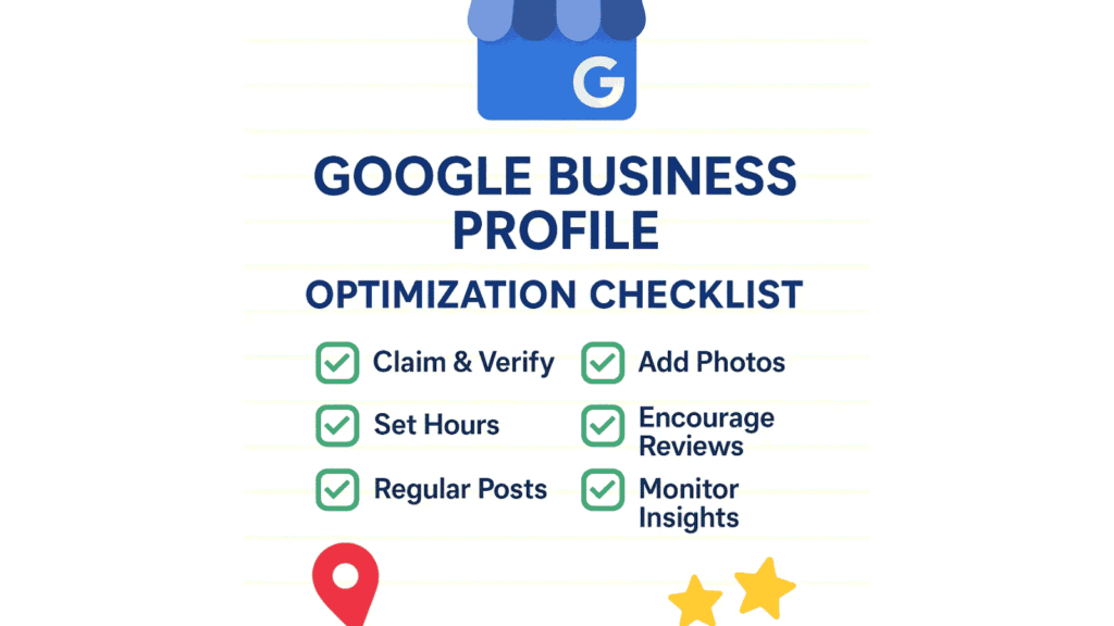Google Business Profile optimization checklist for local SEO, reviews, and Google Maps ranking